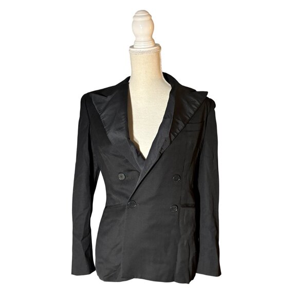 Ralph Lauren Collection double breasted blazer tuxedo jacket size 4 S wool Union - Picture 5 of 11